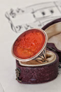 Georgian 9ct Rose Gold Carved Carnelian Intaglio Ring