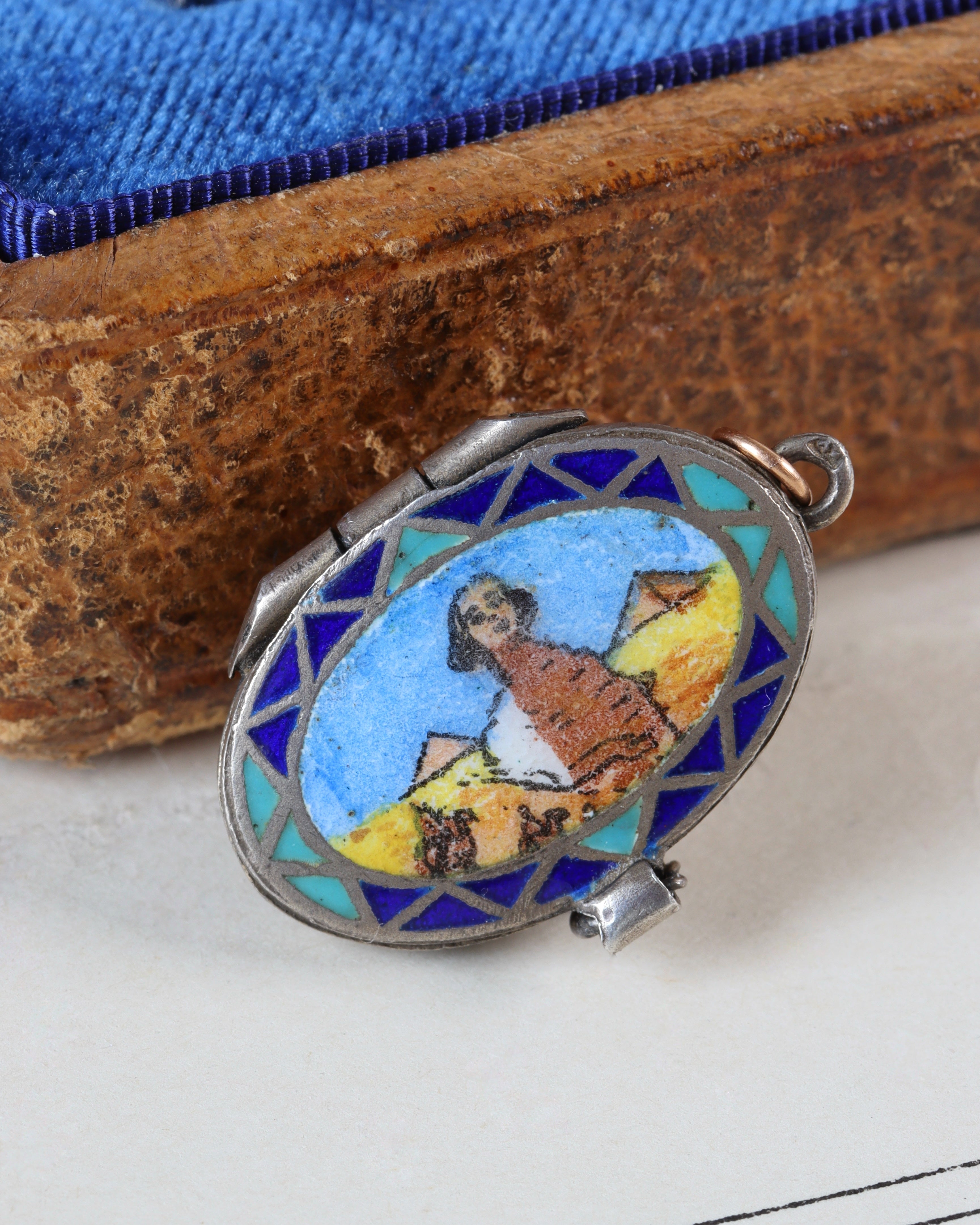 Antique Egyptian Revival Moses Basket Charm