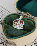 Victorian 18ct Yellow Gold and Enamel Crown Charm