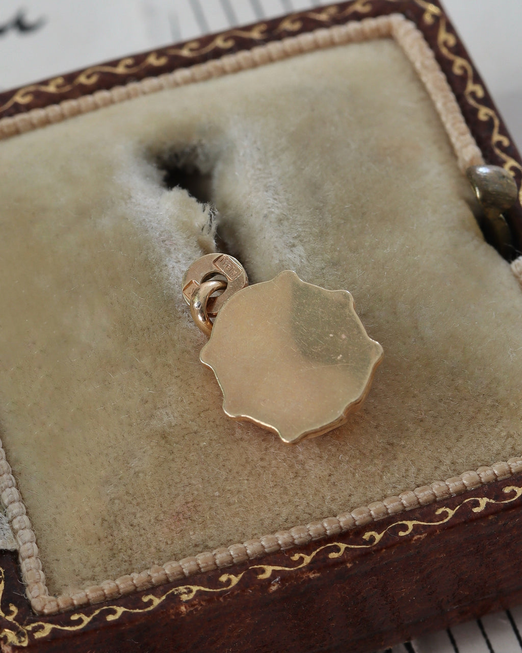 Vintage Italian 9ct Yellow Gold Enamelled Ladybird Charm