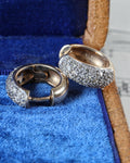 Vintage 9ct Gold Diamond Hoop Earrings