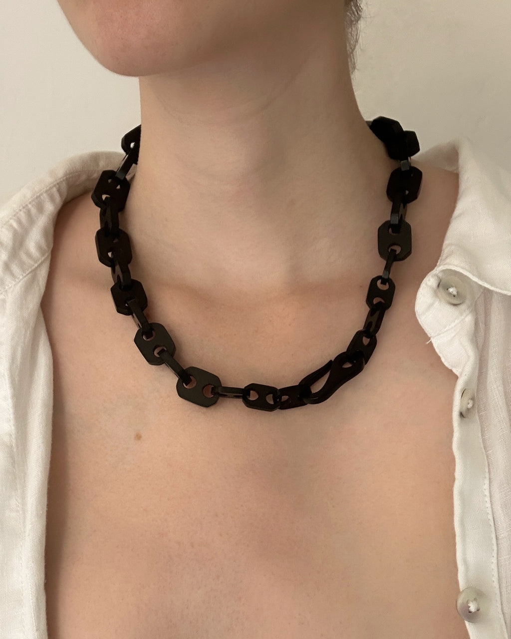 Victorian Mourning Jewellery with Square Links