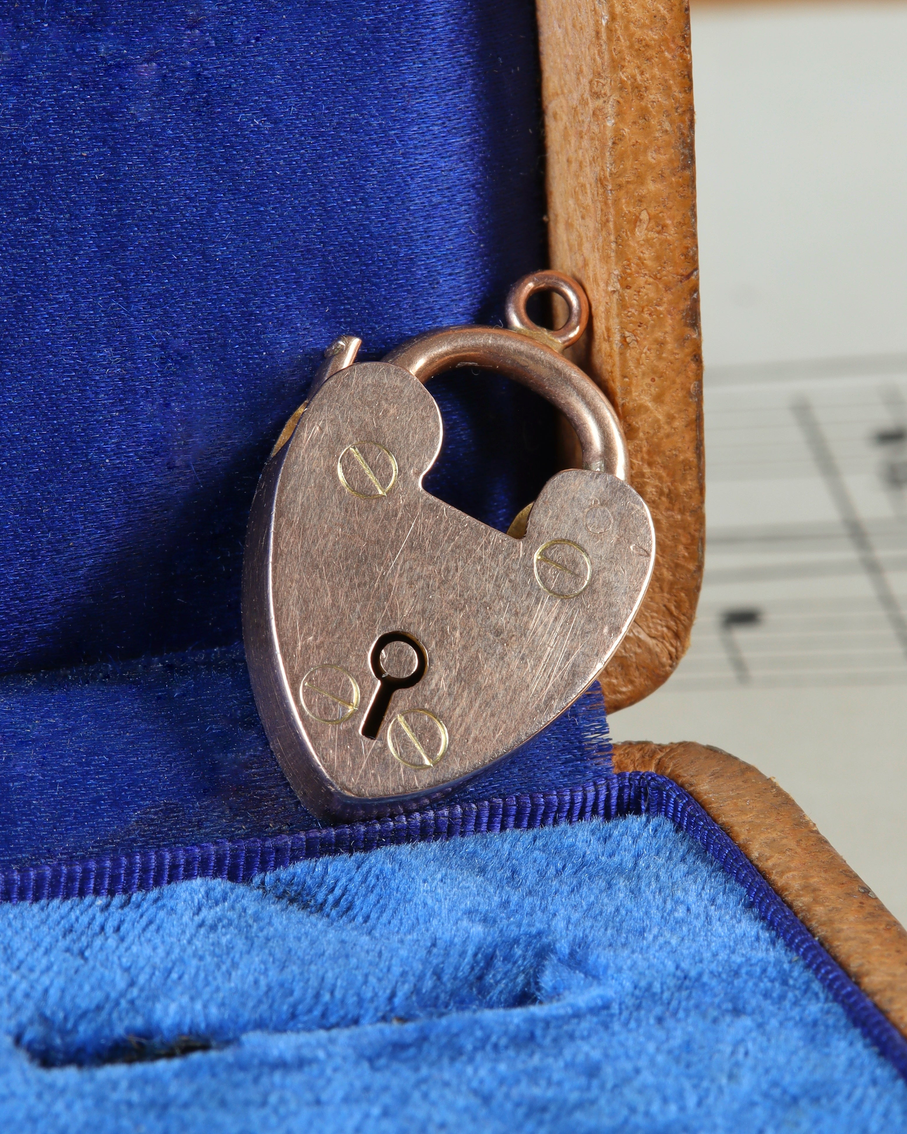 Victorian 9ct Rose Gold Heart Padlock Clasp