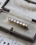 Edwardian 14ct Gold Moonstone Cabochon Brooch