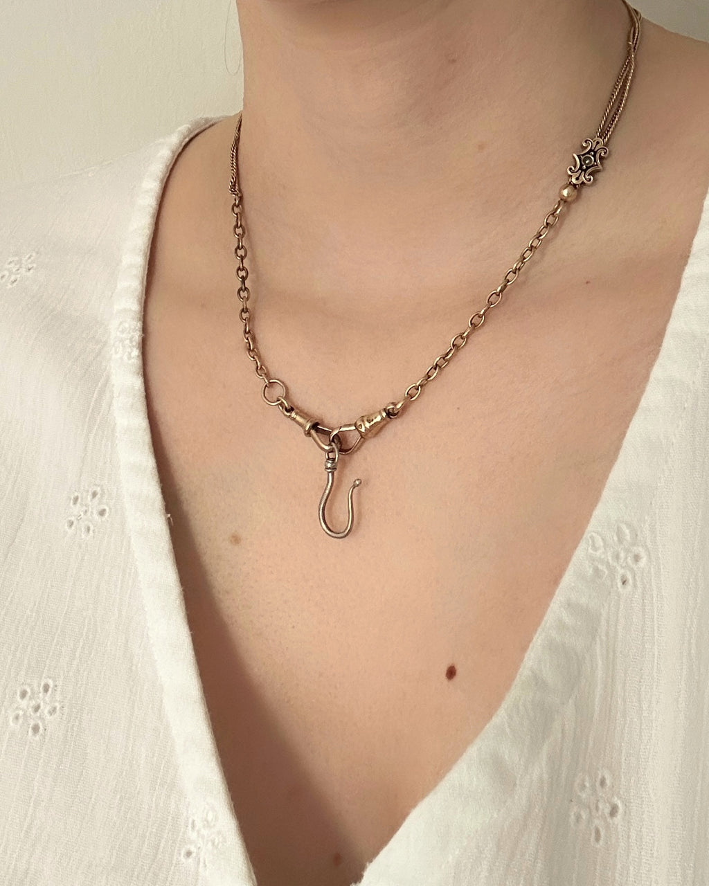 Victorian Silver Swivel Hook Charm Connector