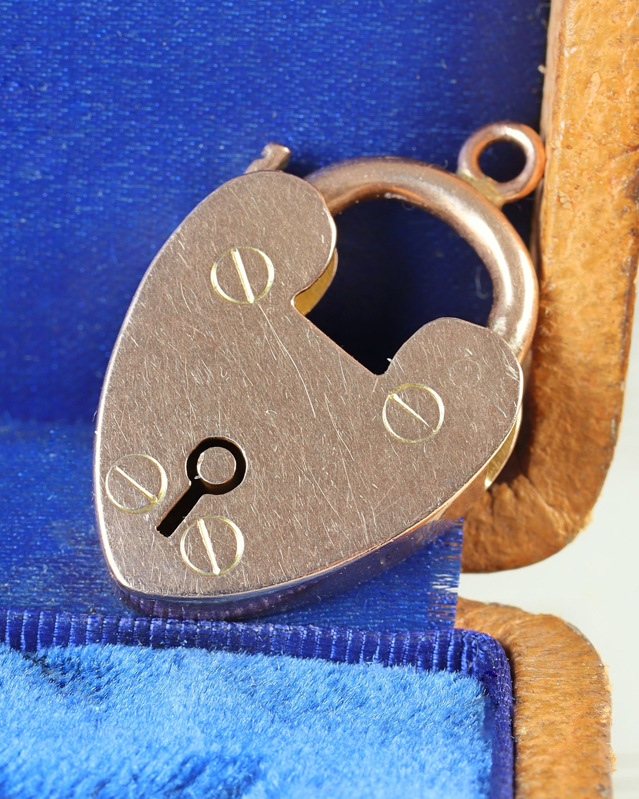 Victorian 9ct Rose Gold Heart Padlock Clasp