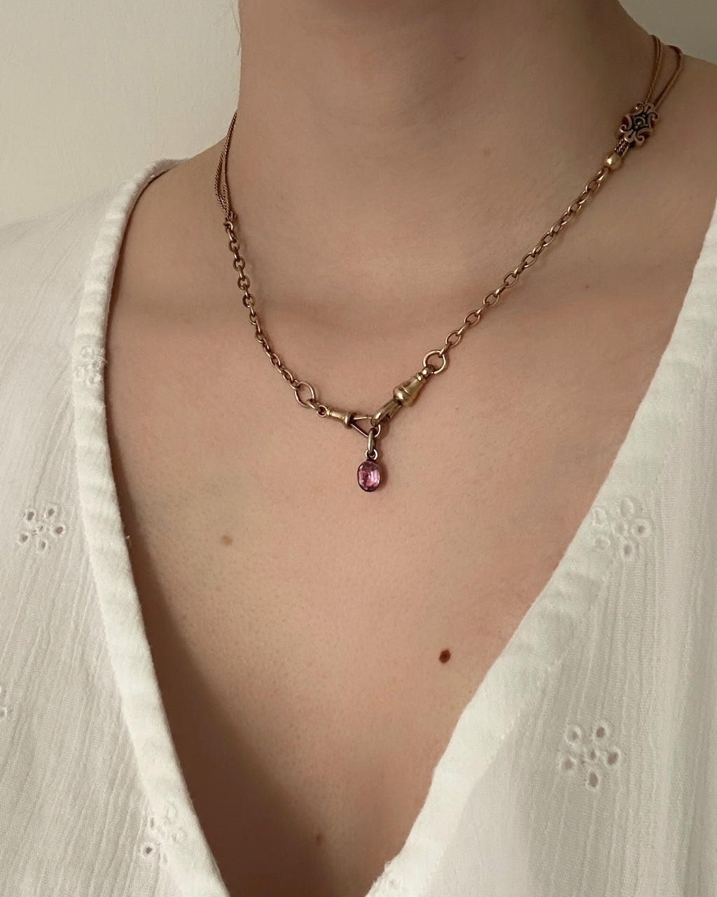 Antique Kunzite Charms Set in Silver - Sold individually