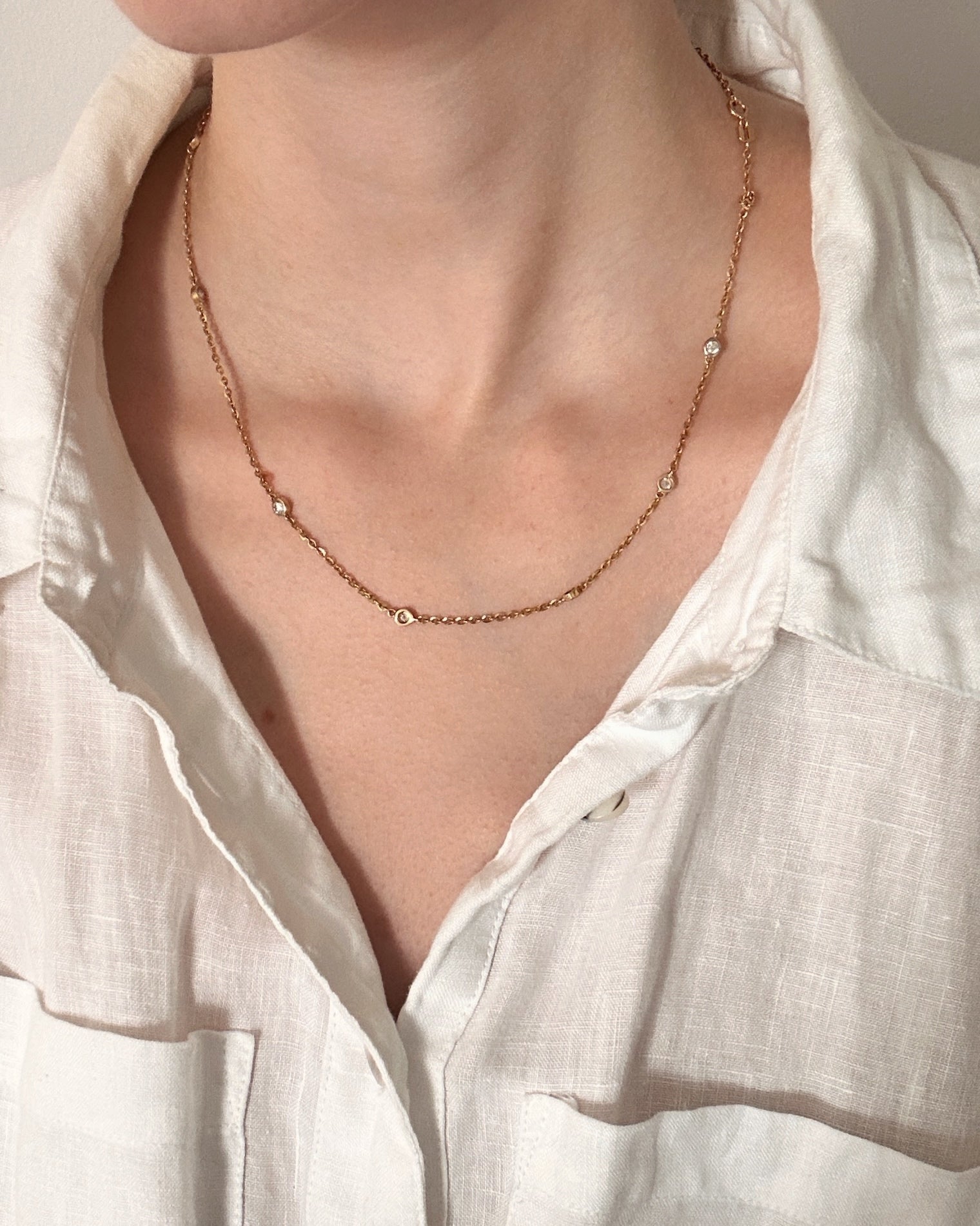 Italian 18ct Yellow Gold ‘Diamonds by the Yard’ Chain