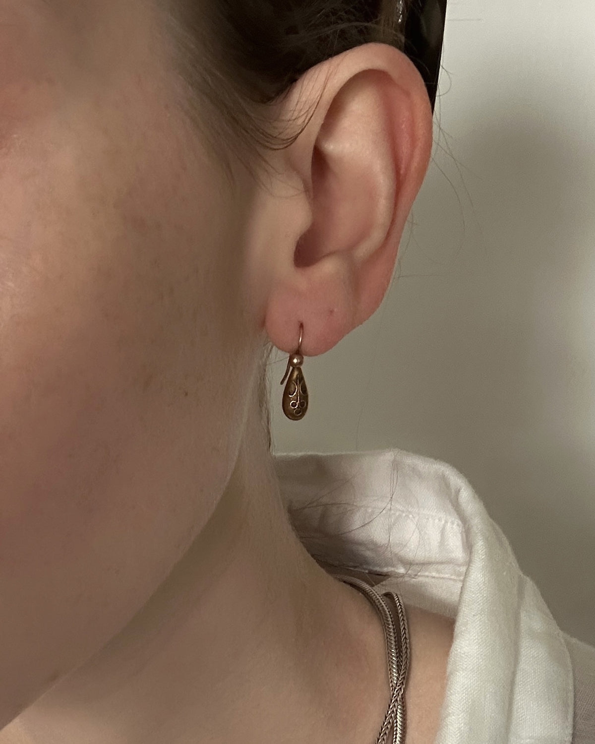 Victorian 9ct Rose Gold Bombe Earrings