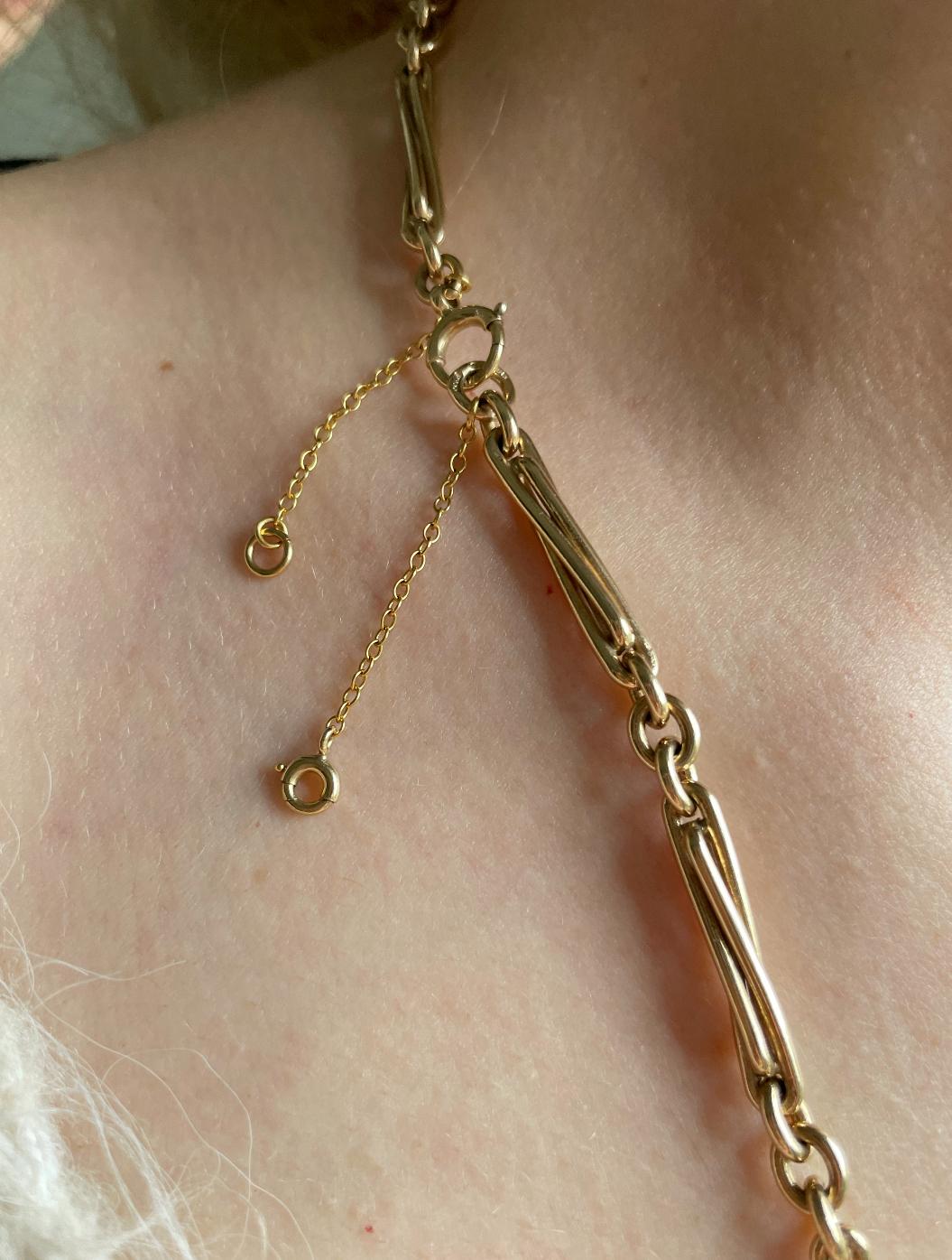 Vintage 9ct Yellow Gold Fancy Link Chain image 5