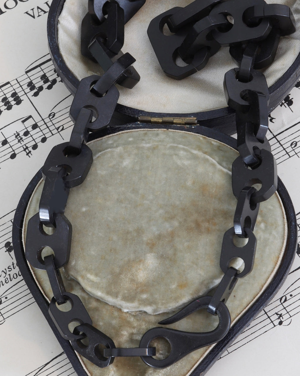 Victorian Mourning Jewellery with Square Links