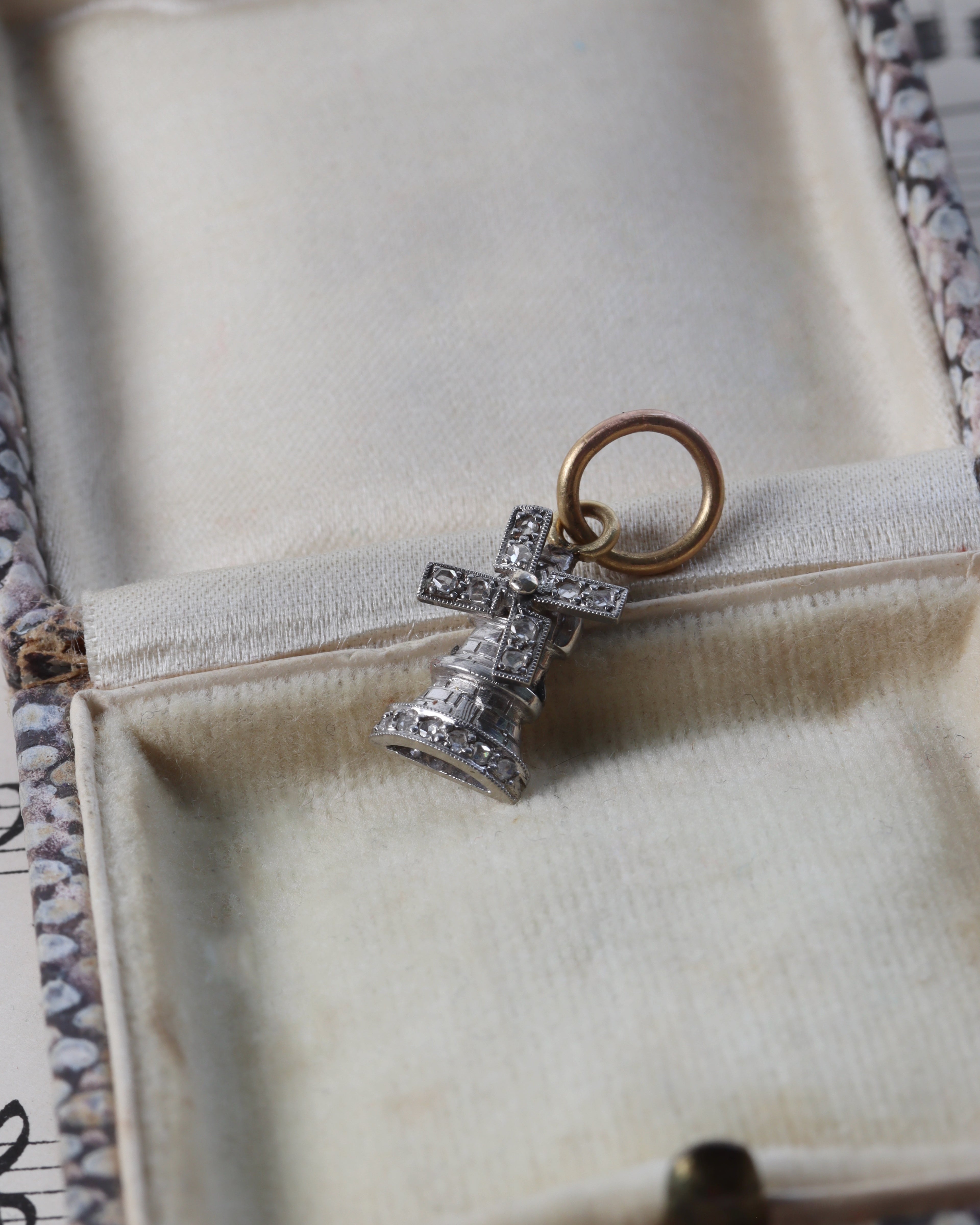 Art Deco Platinum & Diamond Articulated Windmill Charm
