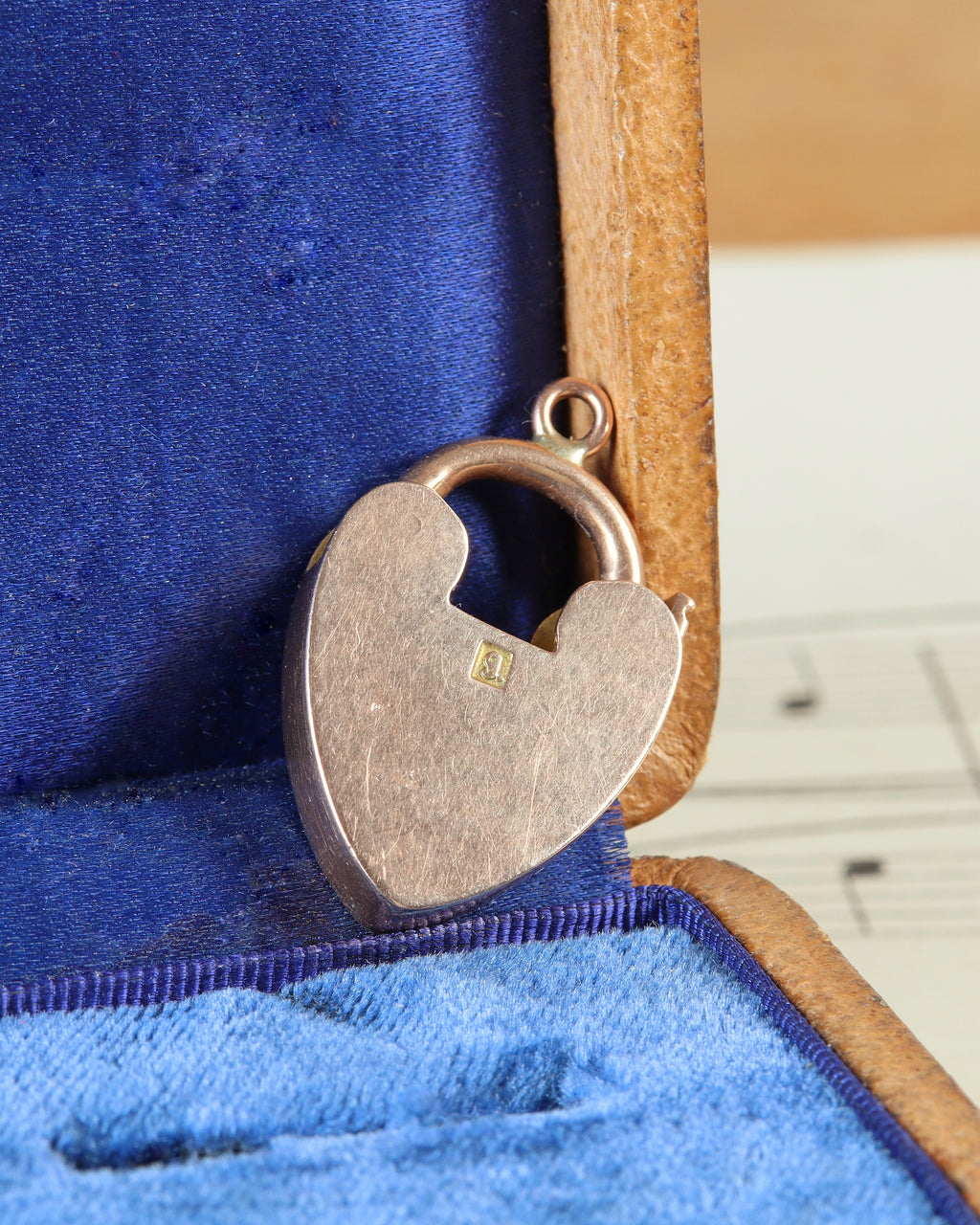Victorian 9ct Rose Gold Heart Padlock Clasp