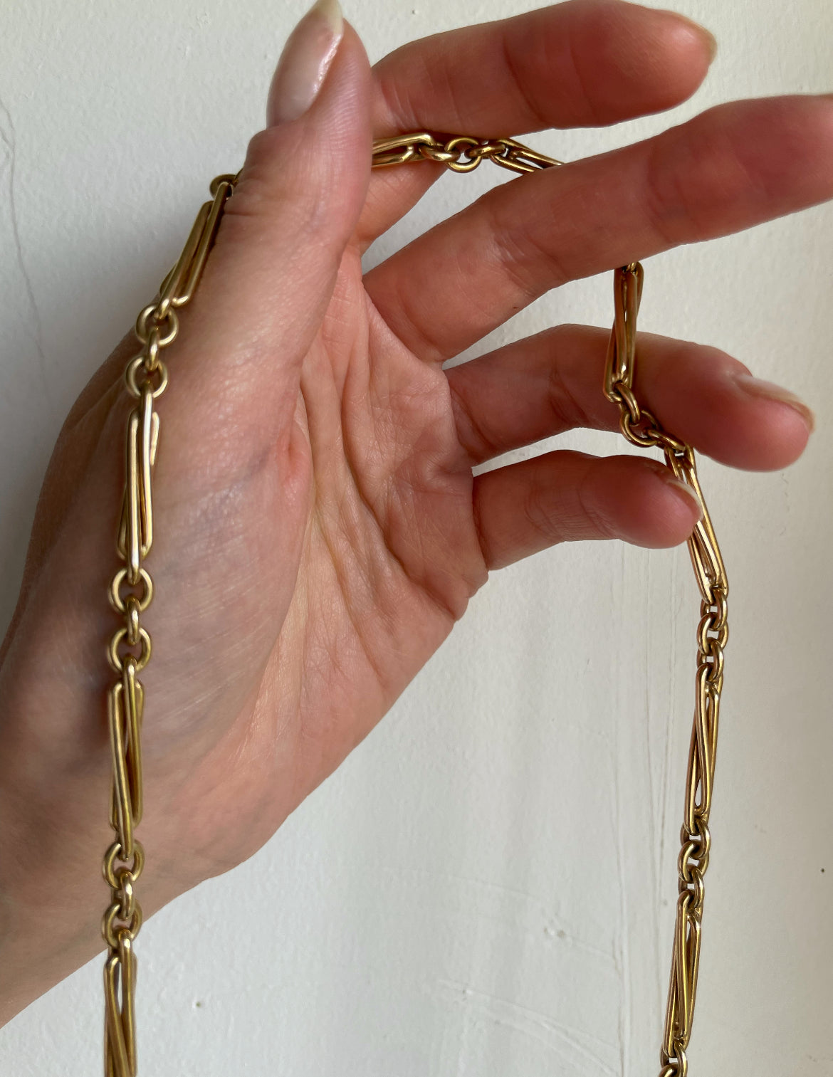 Vintage 9ct Yellow Gold Fancy Link Chain image 10