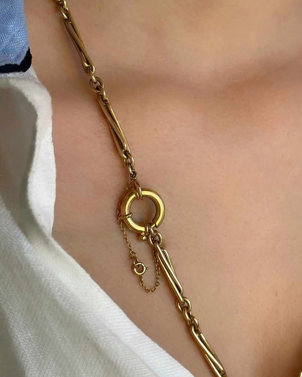 Large Vintage 18ct Gold Chubby Bolt Clasp