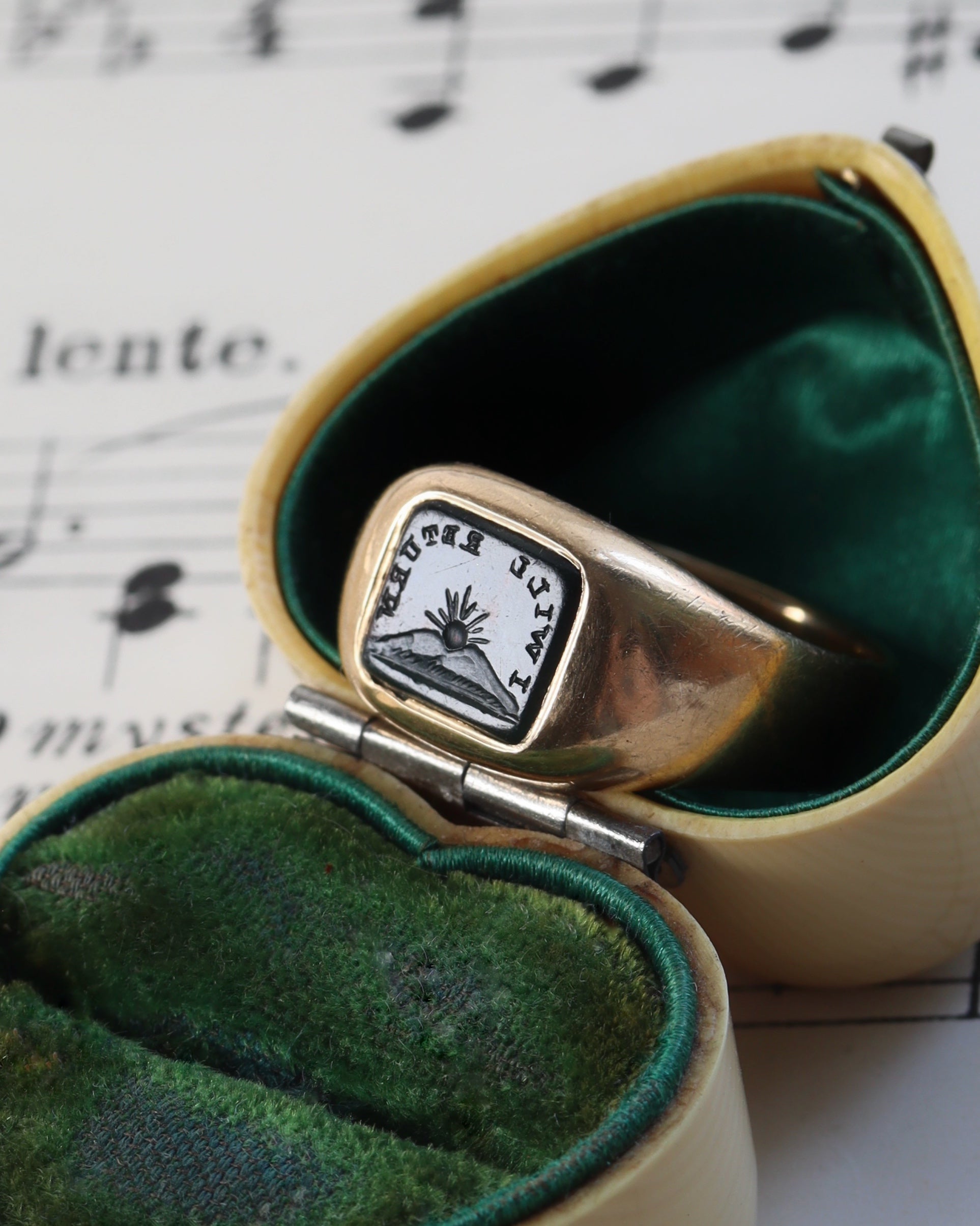Edwardian 18ct Yellow Gold Bloodstone Intaglio Signet Ring