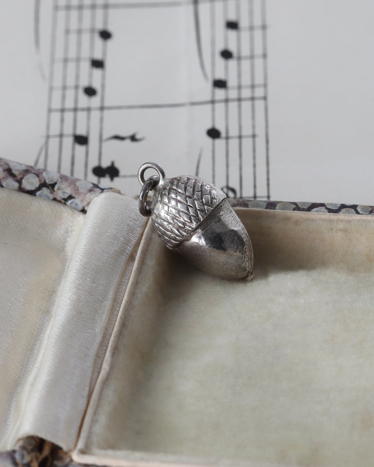 Antique Silver Acorn Charm