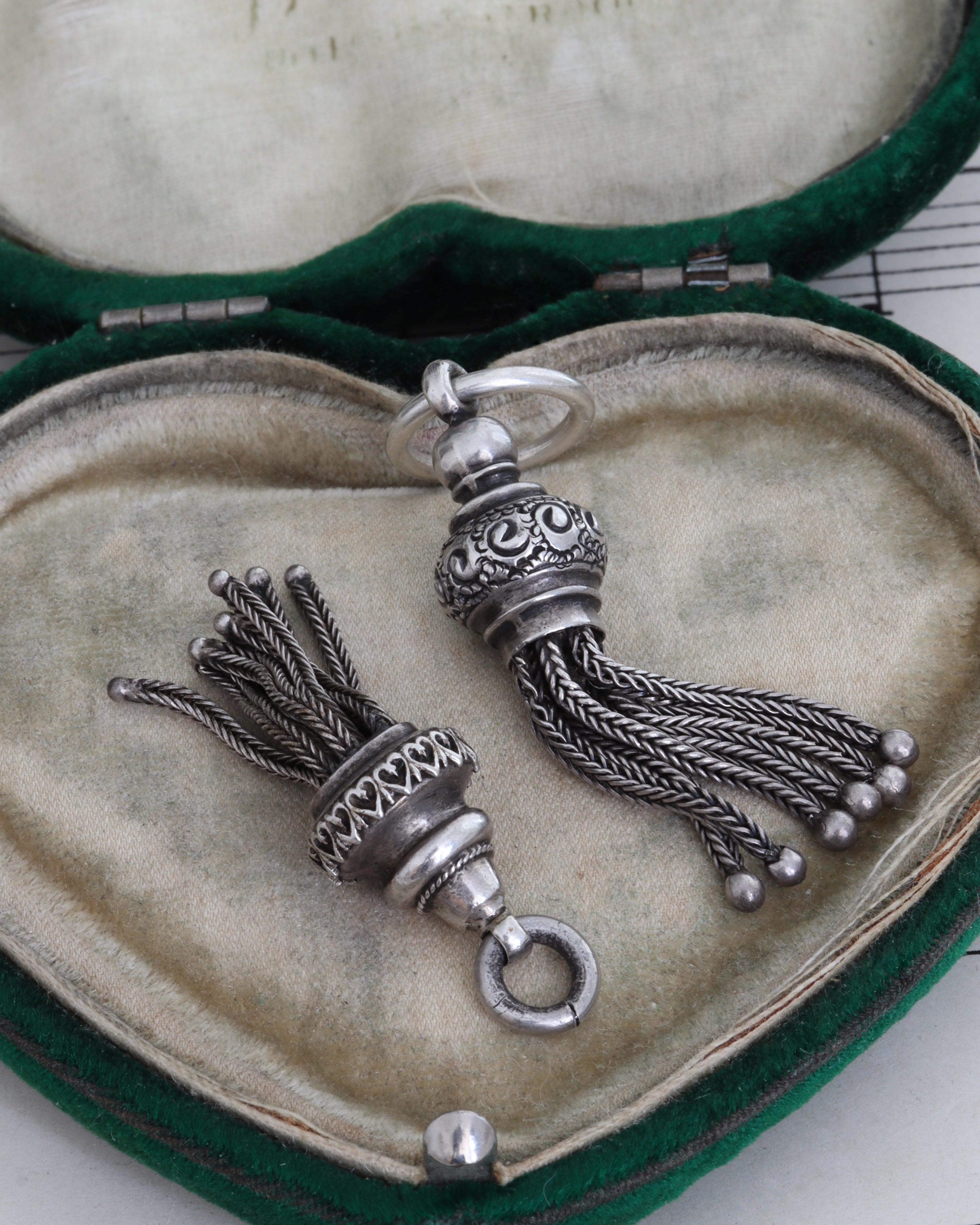 Victorian Silver Tassel Charms