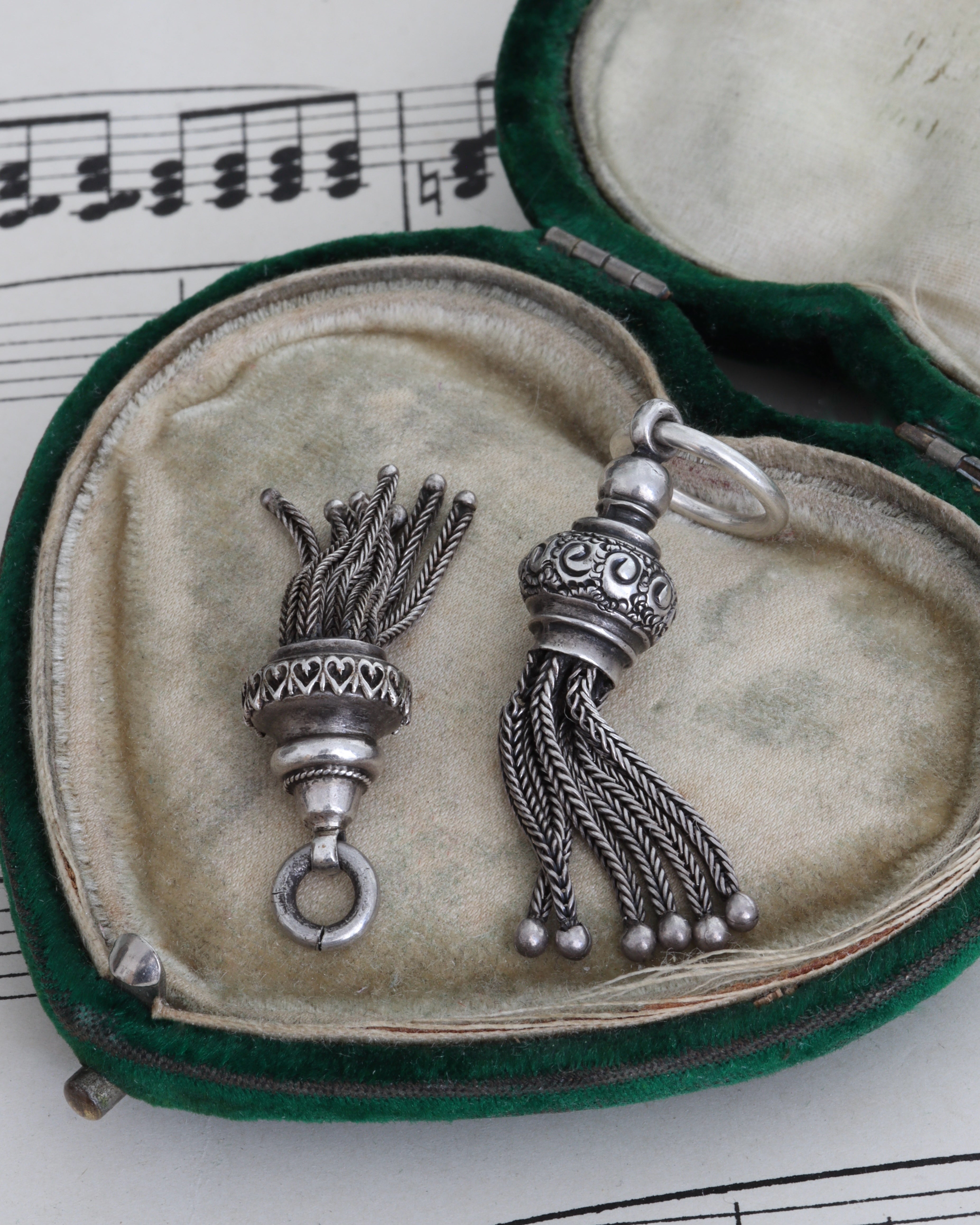 Victorian Silver Tassel Charms