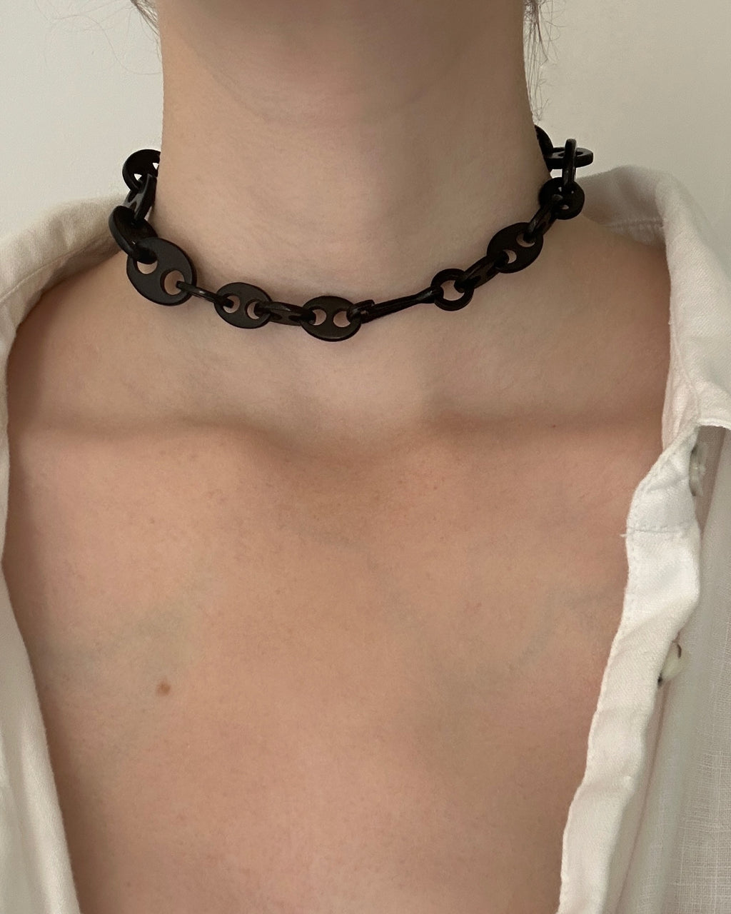 Victorian Mourning Jewellery with Rounded Links