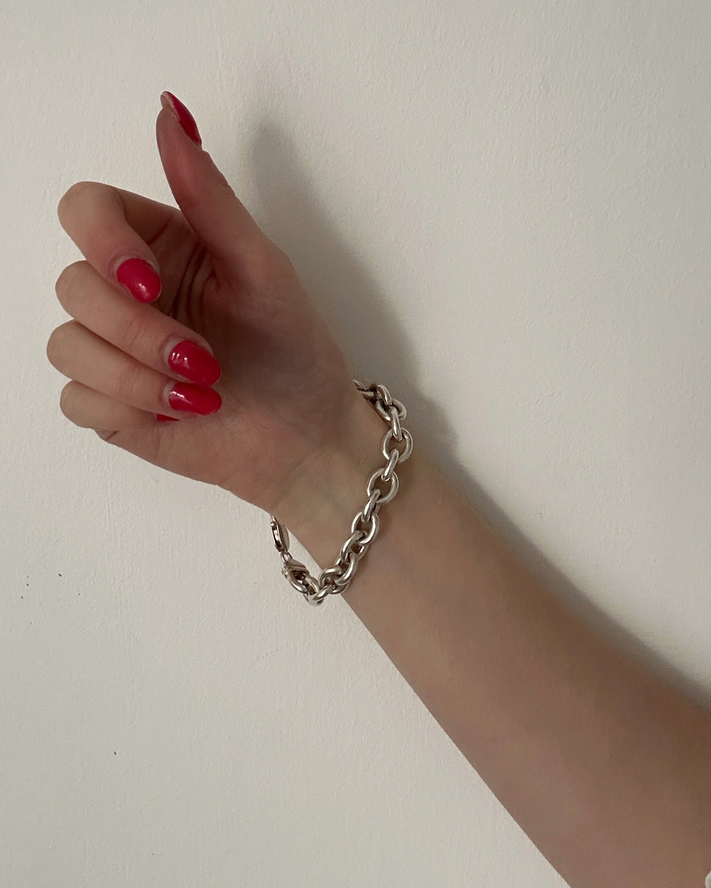 Vintage Sterling Silver Chunky Cable Link Bracelet