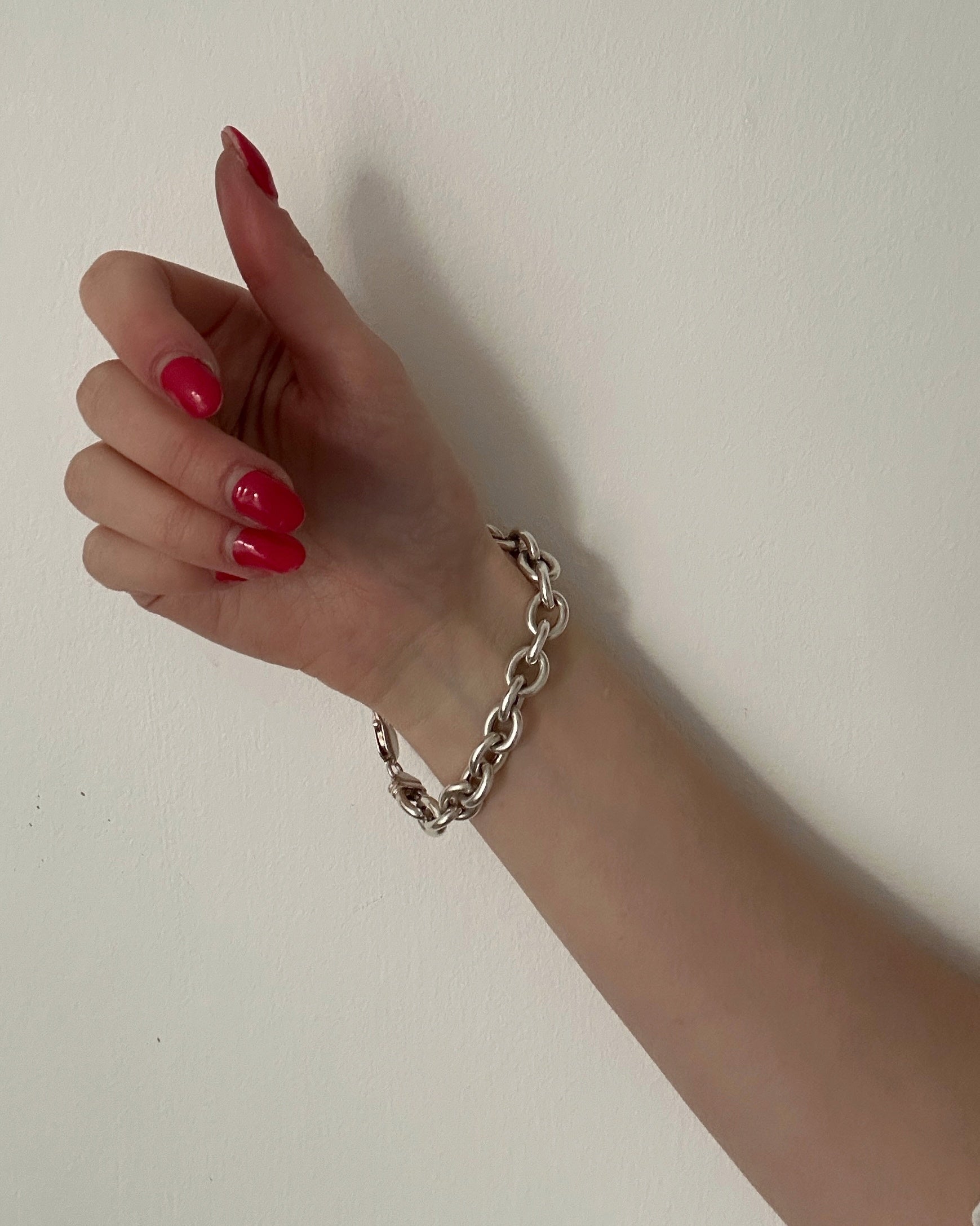 Vintage Sterling Silver Chunky Cable Link Bracelet