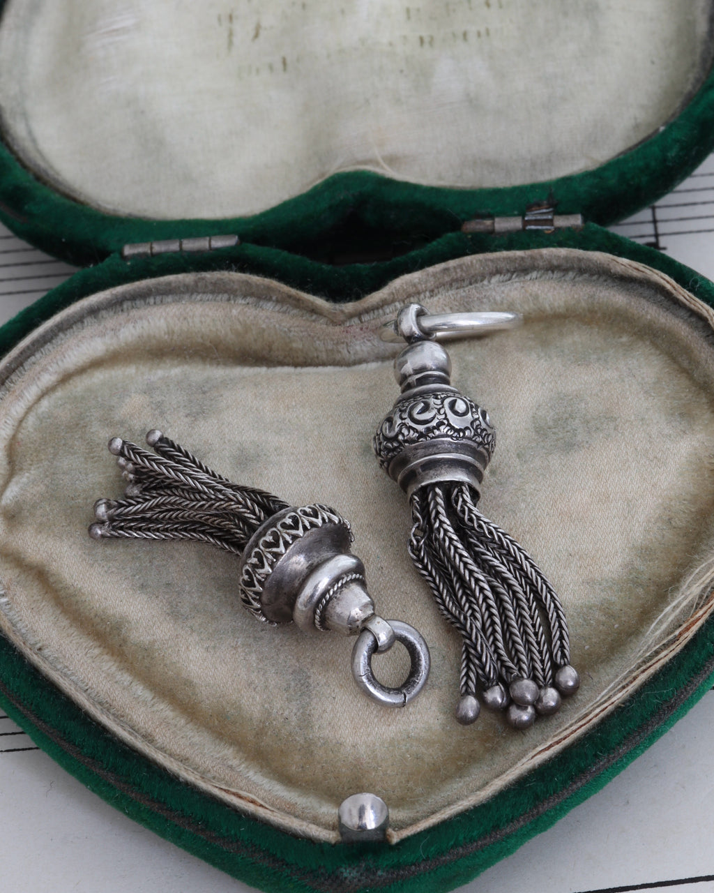 Victorian Silver Tassel Charms