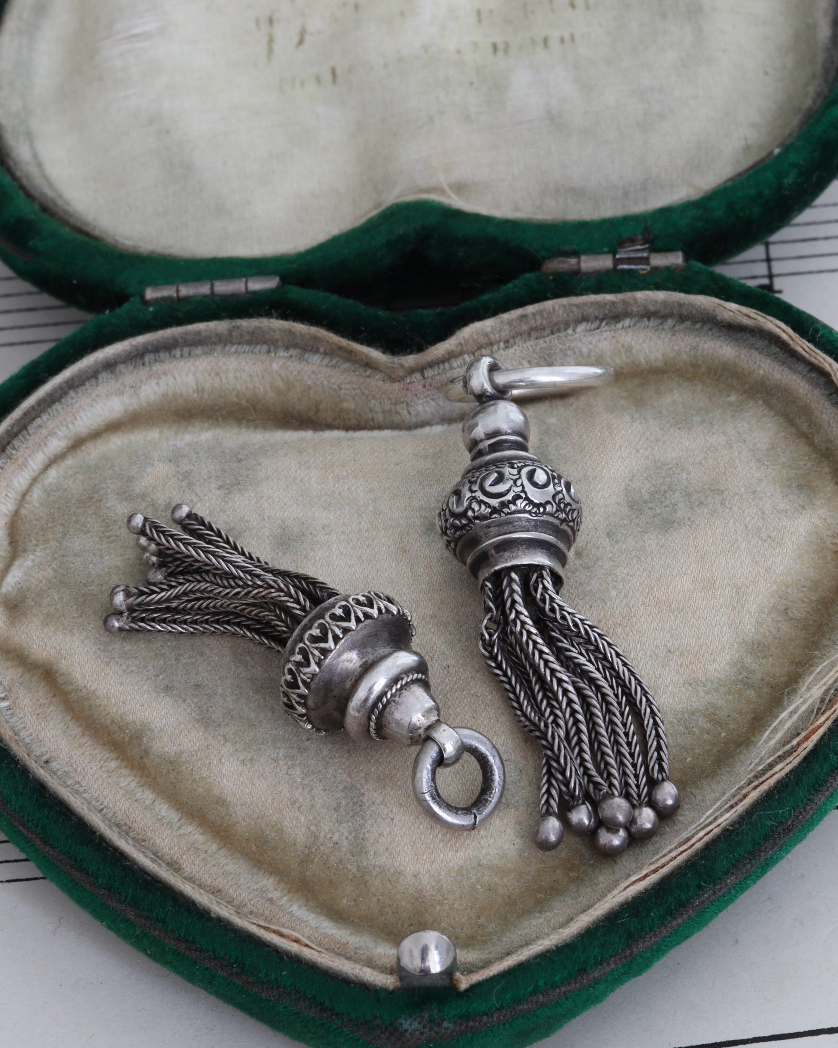 Victorian Silver Tassel Charms
