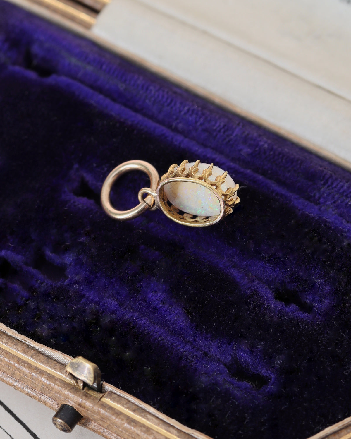 Victorian 9ct Gold Opal Charm