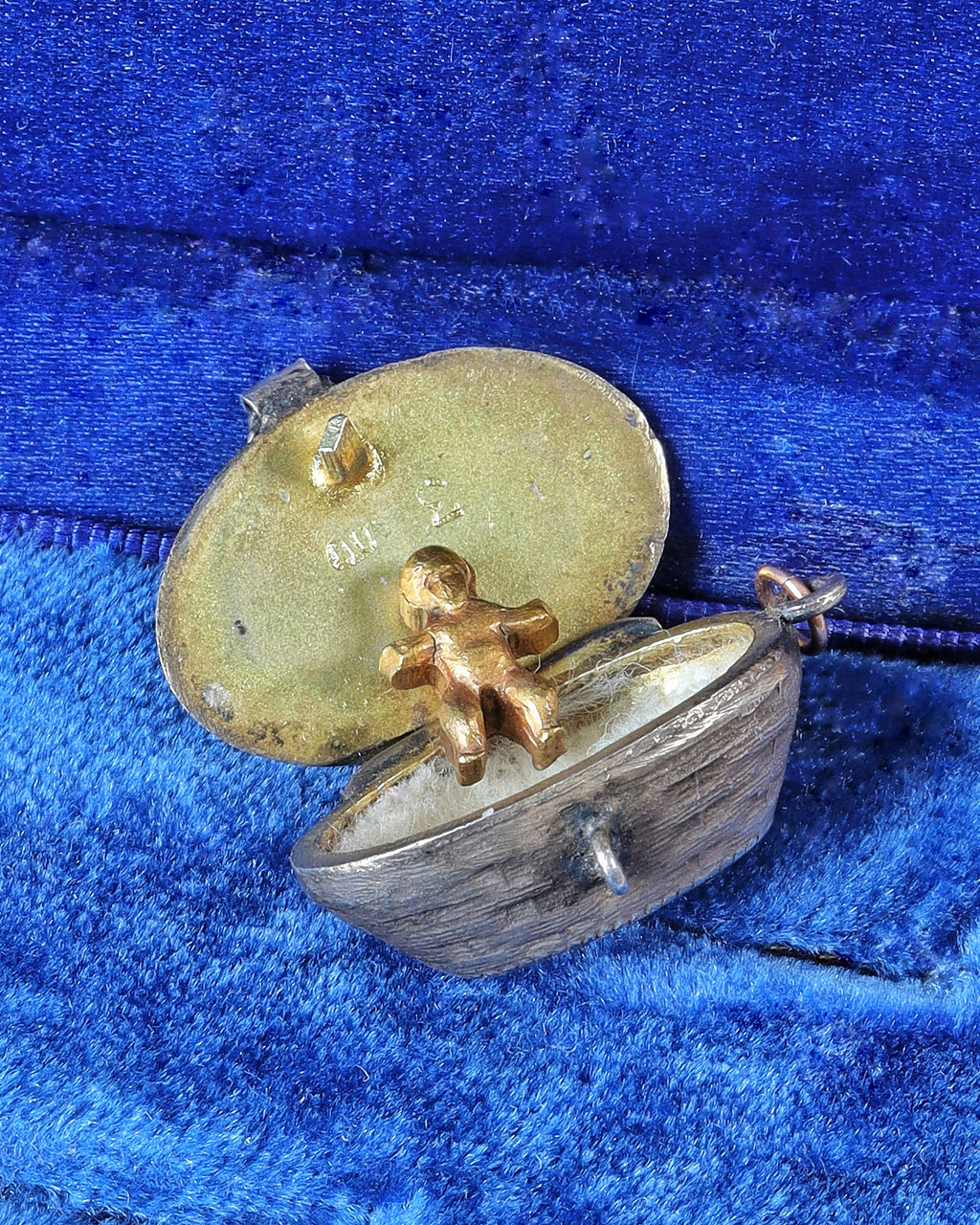 Antique Egyptian Revival Moses Basket Charm