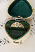 Victorian 18ct Yellow Gold and Diamond Claddagh Ring