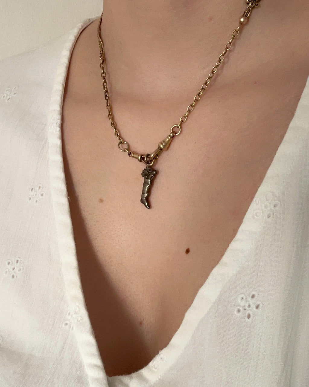 Victorian Silver Stocking Charm