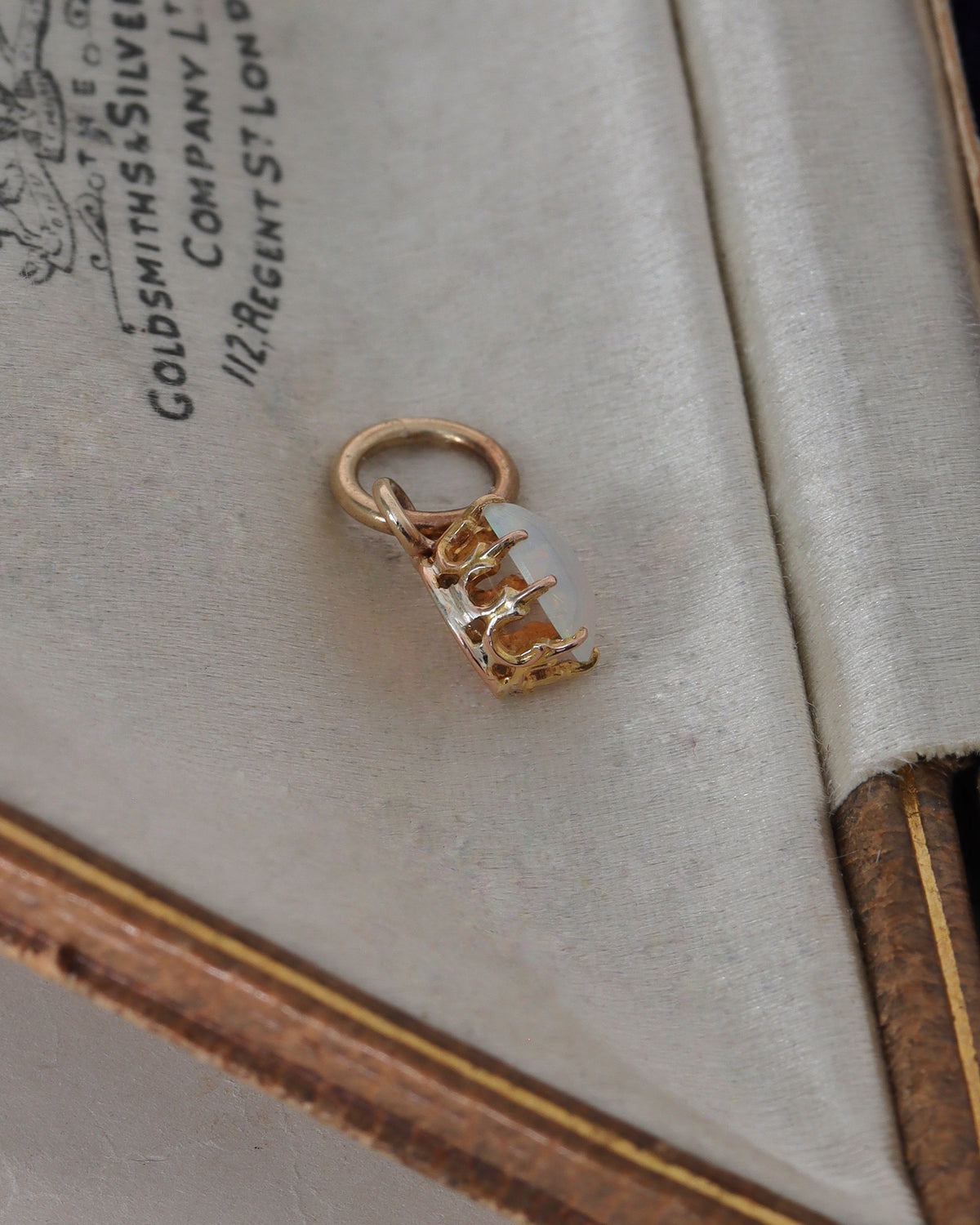 Two Tiny Victorian Opal Charms in 9ct Yellow Gold Settings