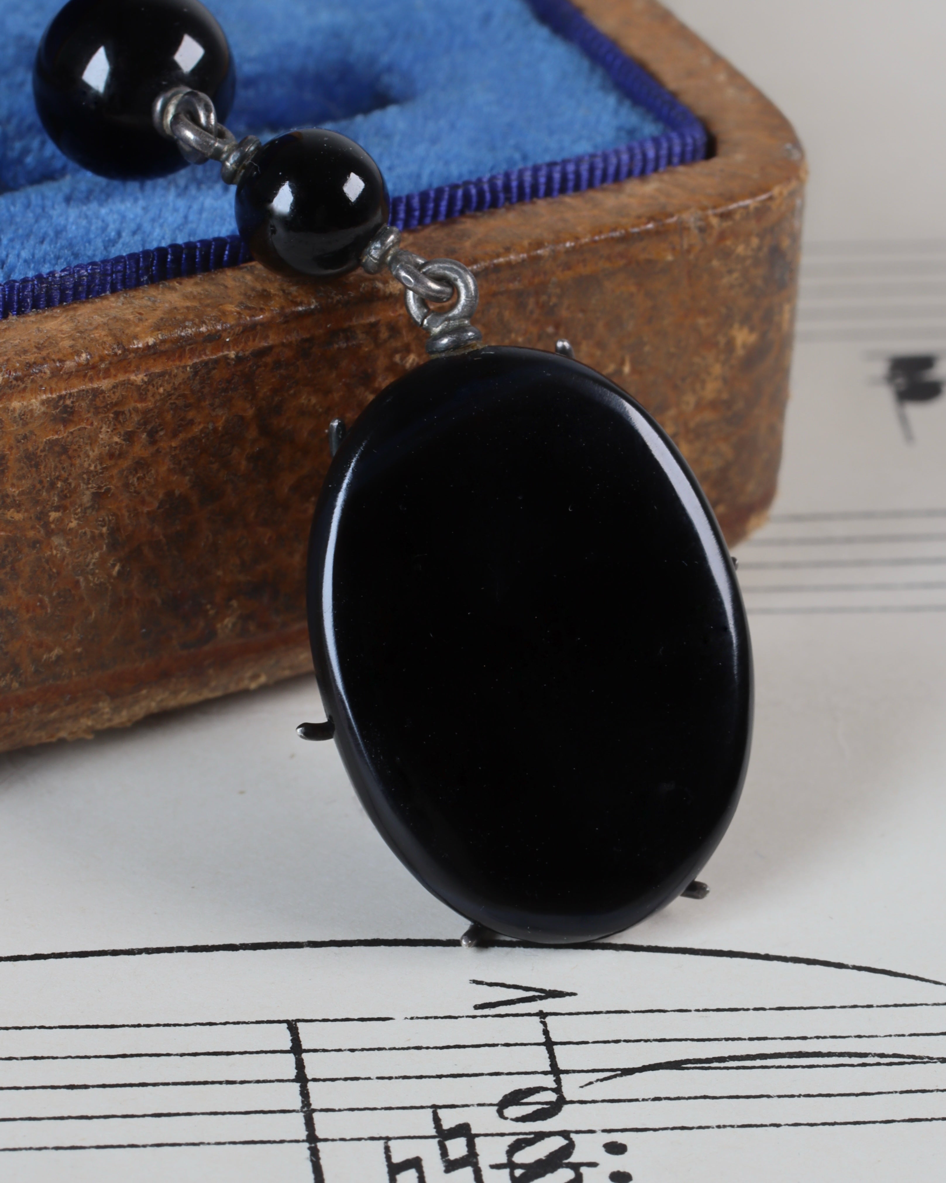 Victorian Silver Banded Agate Fly Earrings