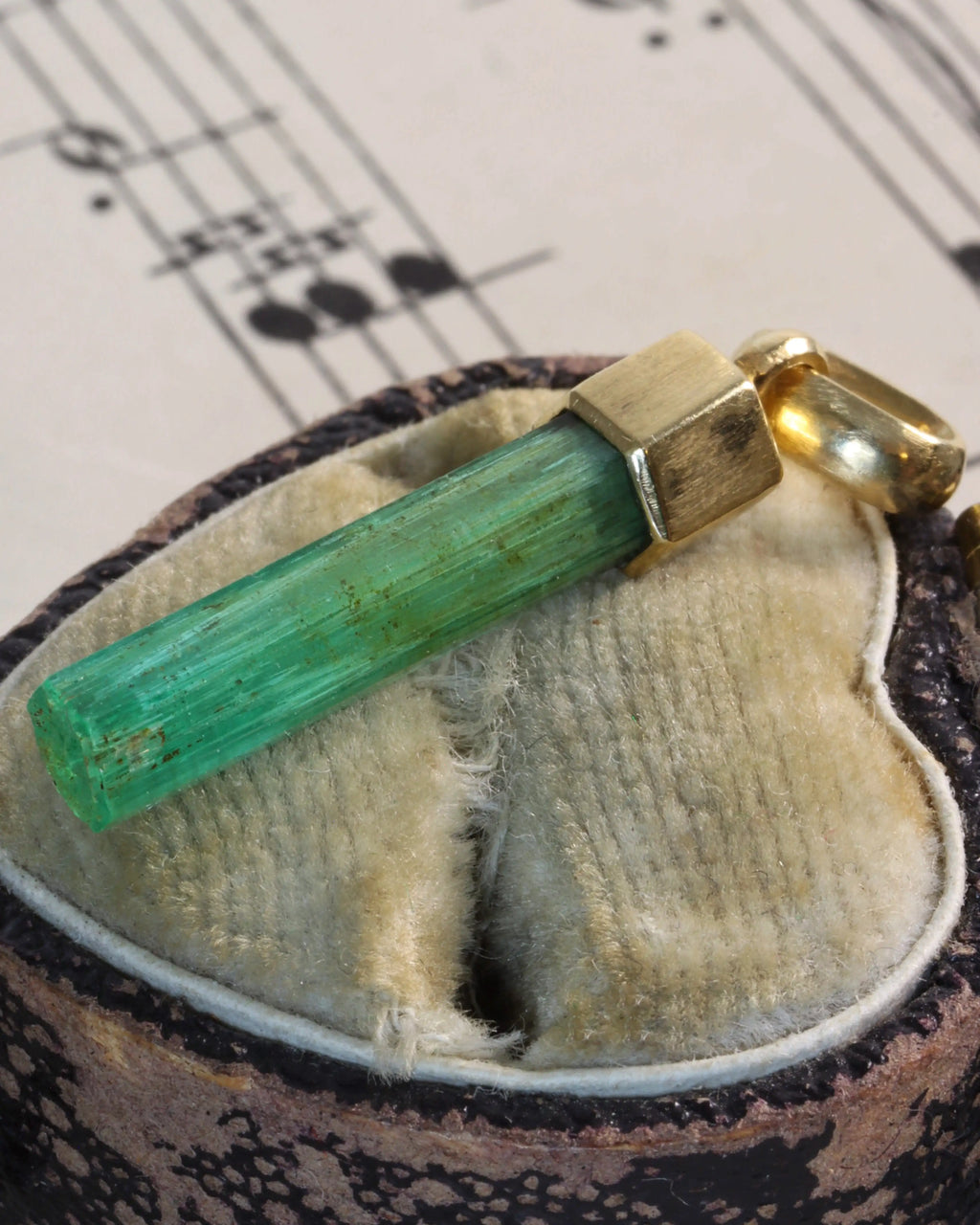 Raw Emerald Charms in 18ct Yellow Gold – Each one is unique!