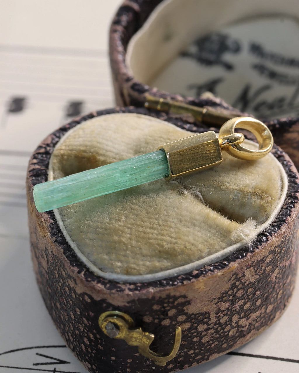Raw Emerald Charms in 18ct Yellow Gold – Each one is unique!