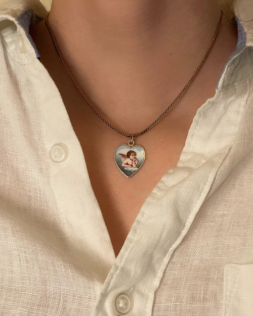 19th-Century Continental Enamelled Cherub Charm