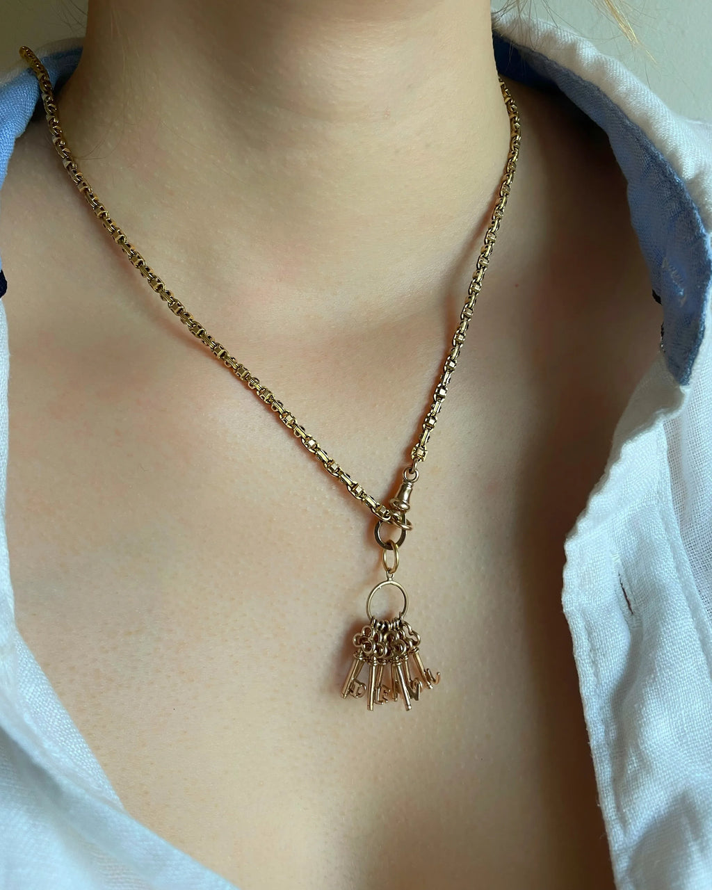 Vintage 'I LOVE YOU' 9ct Yellow Gold Key Charm