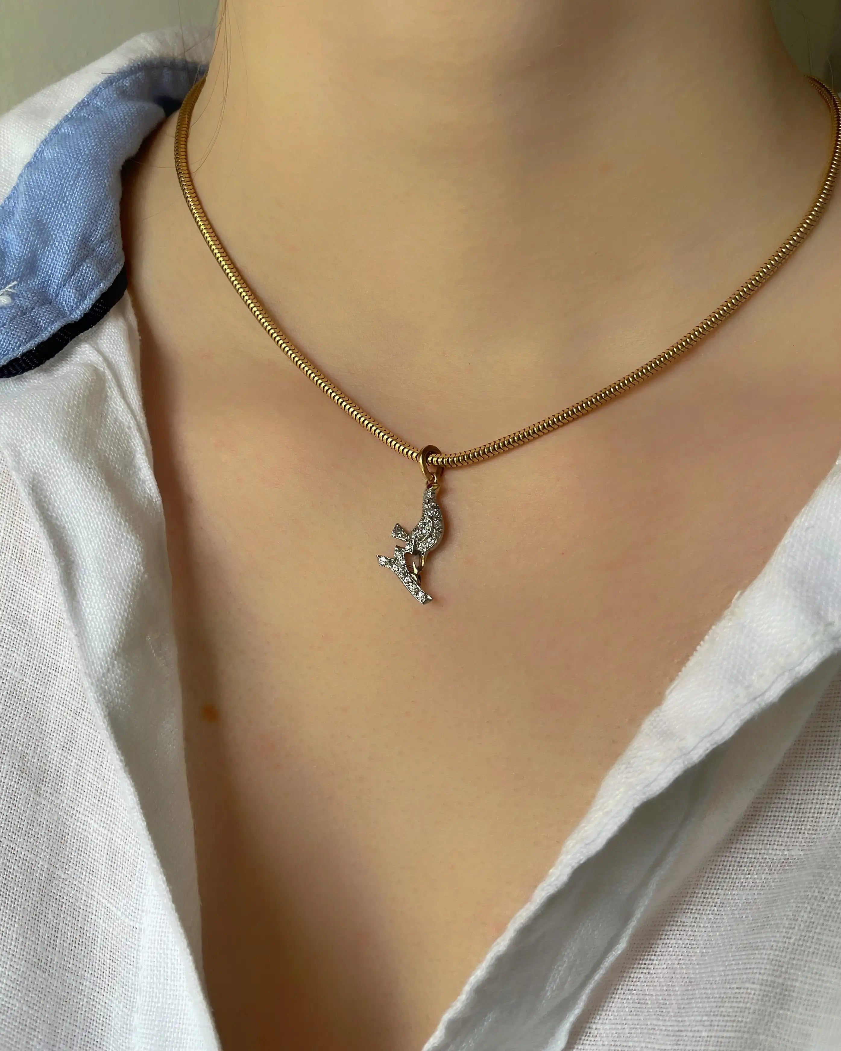 Antique Victorian Partridge Charm