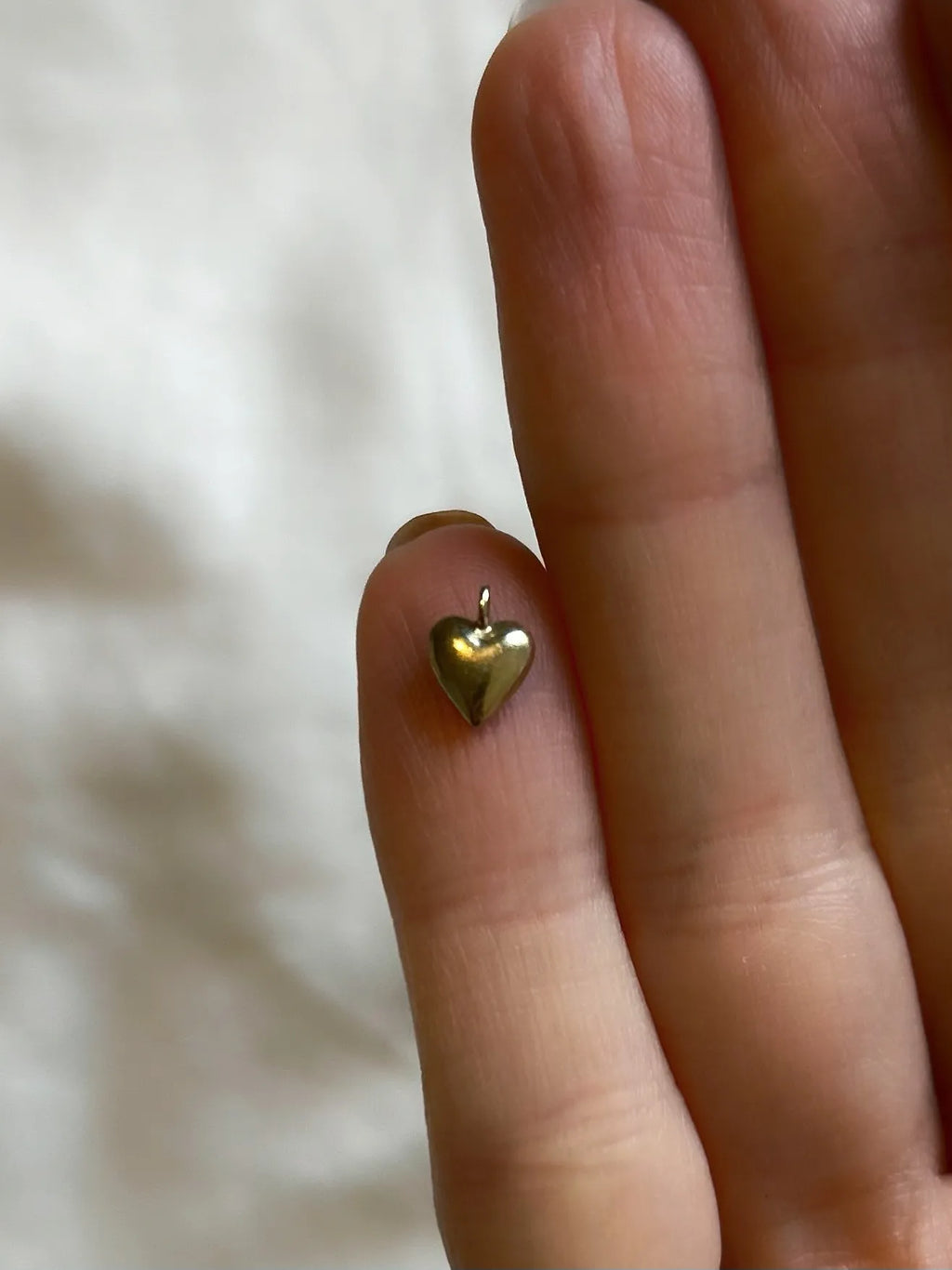 Vintage Miniature Gold Heart Charm