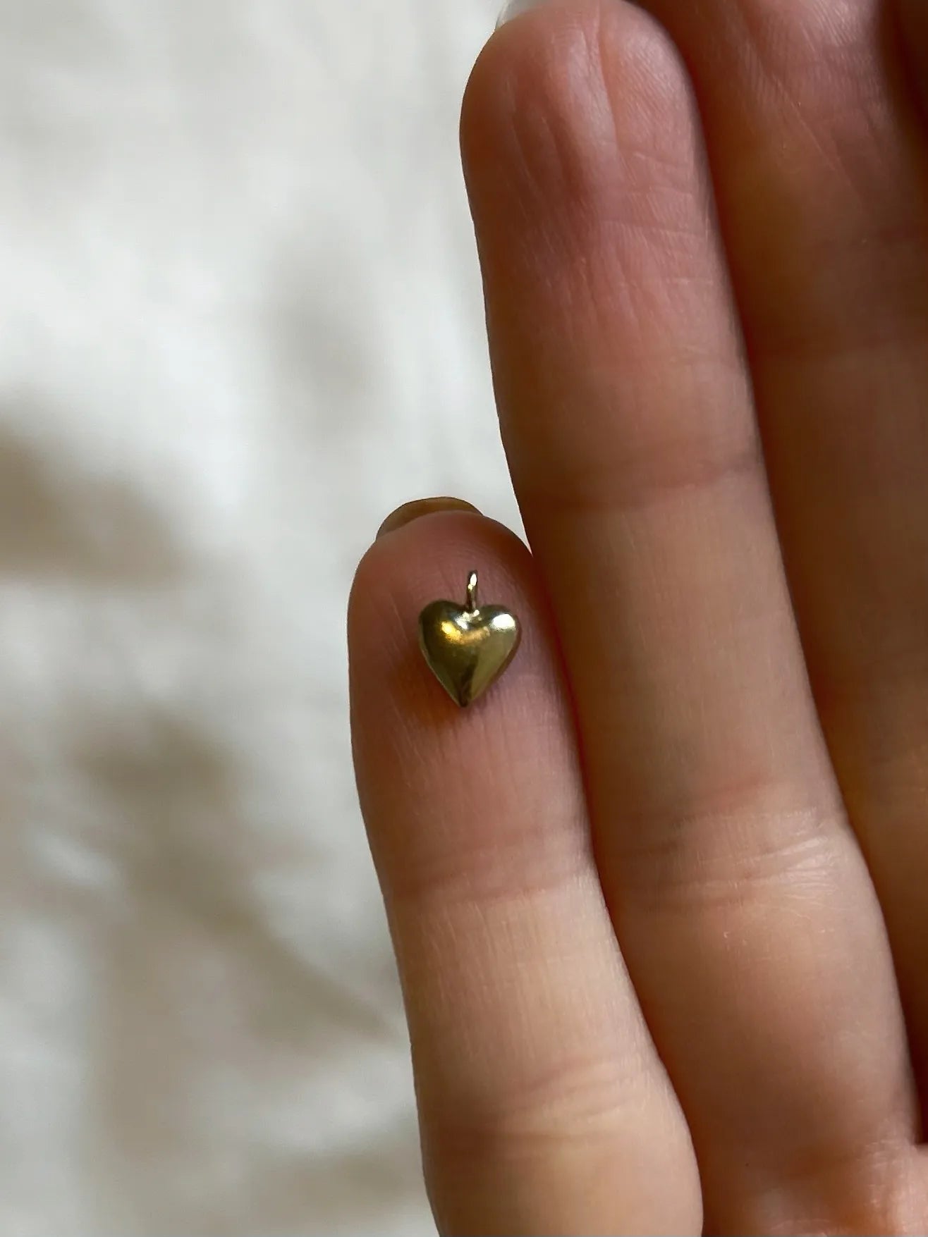 Vintage Miniature Gold Heart Charm