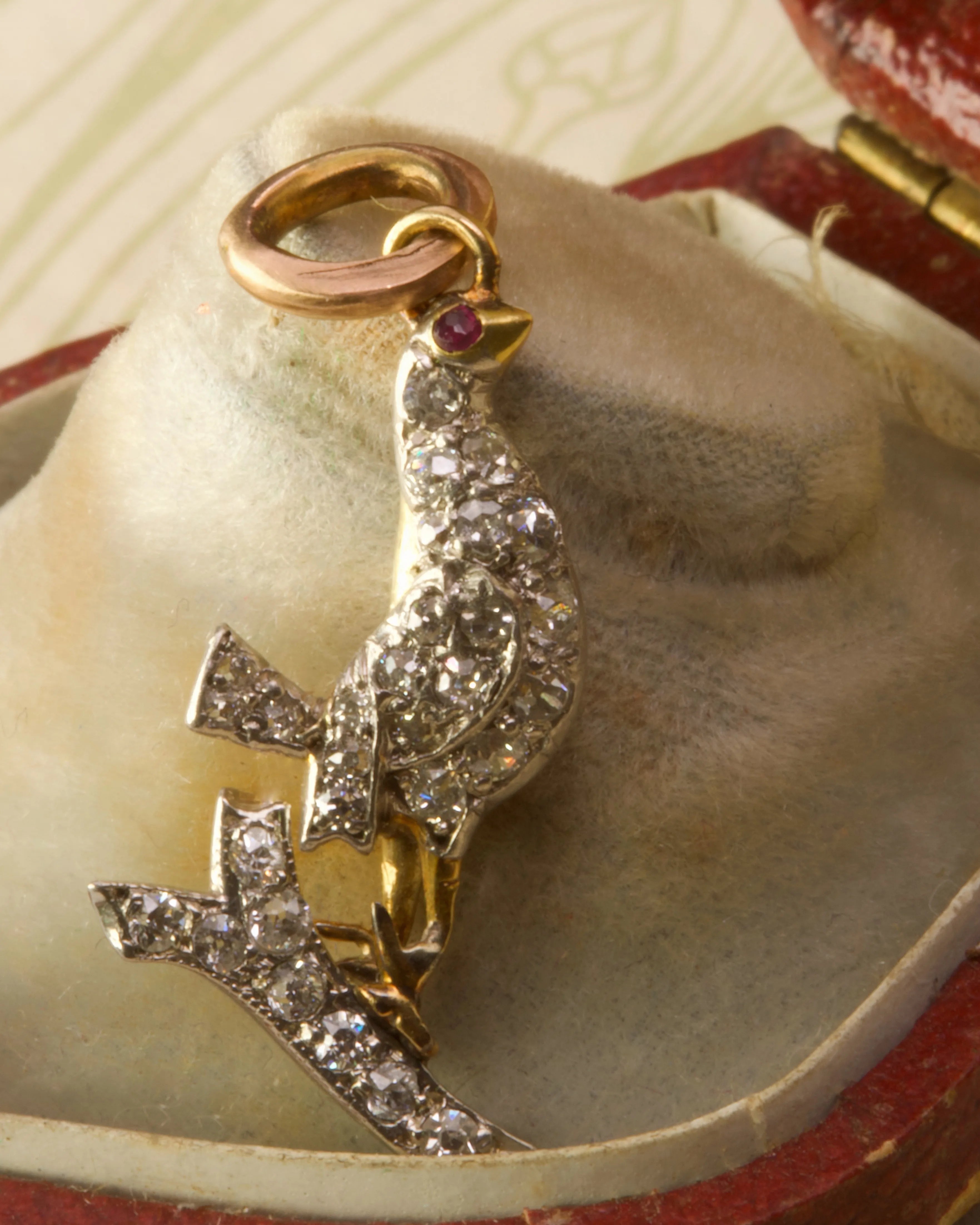 Antique Victorian Partridge Charm