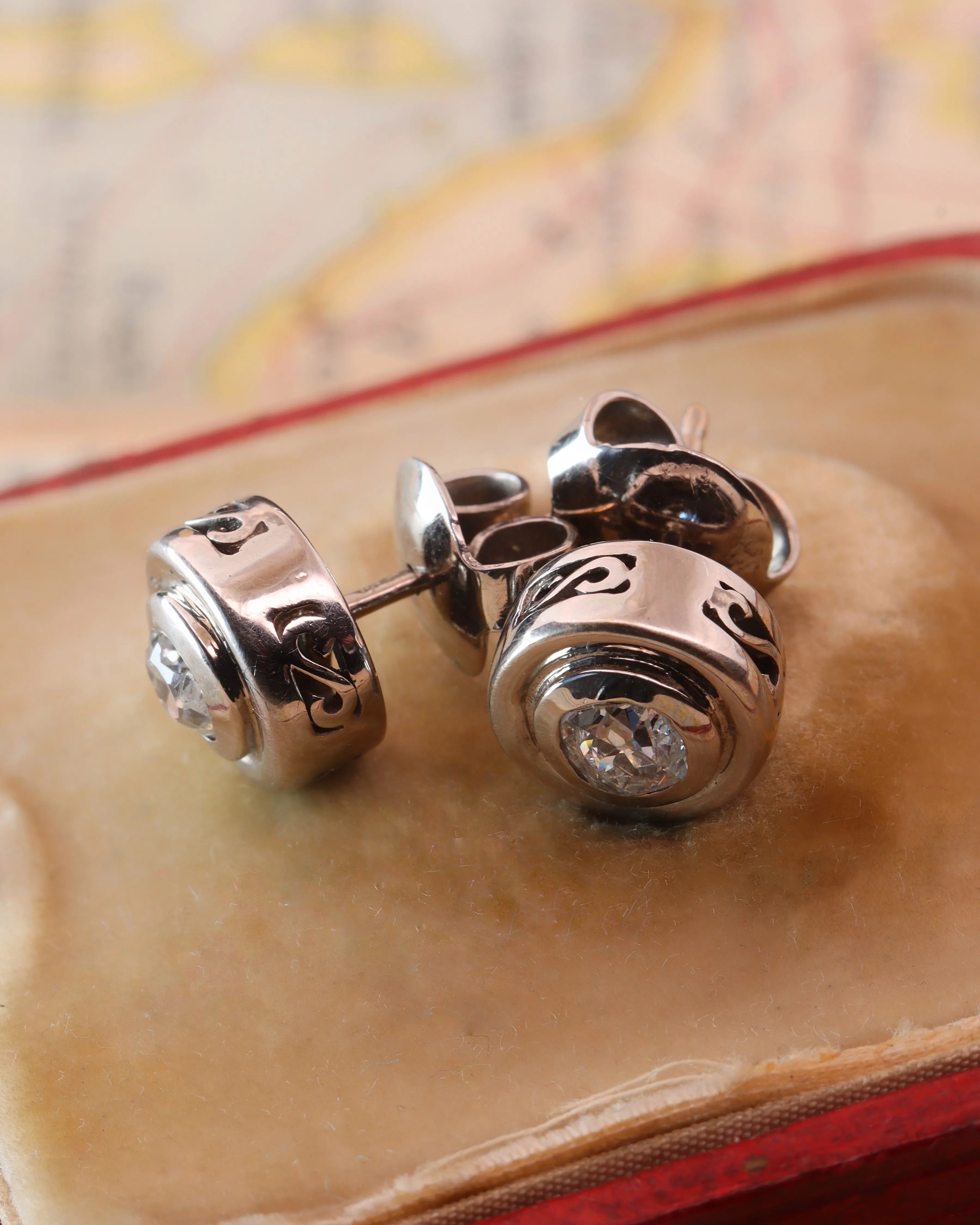 Art Deco Old-Cut Diamond Earrings