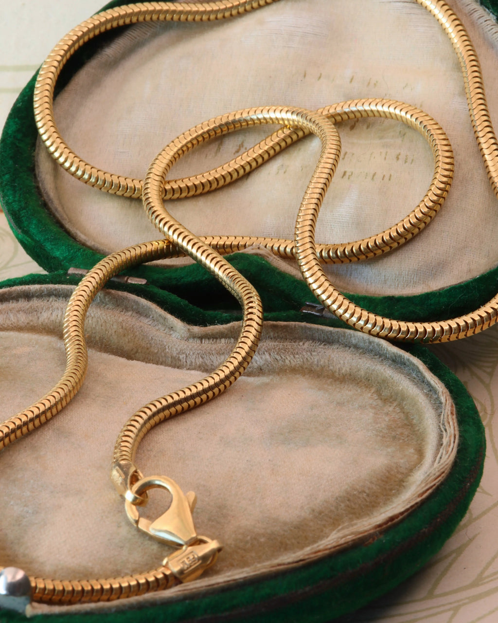 Vintage 18ct Yellow Gold Snake Chain