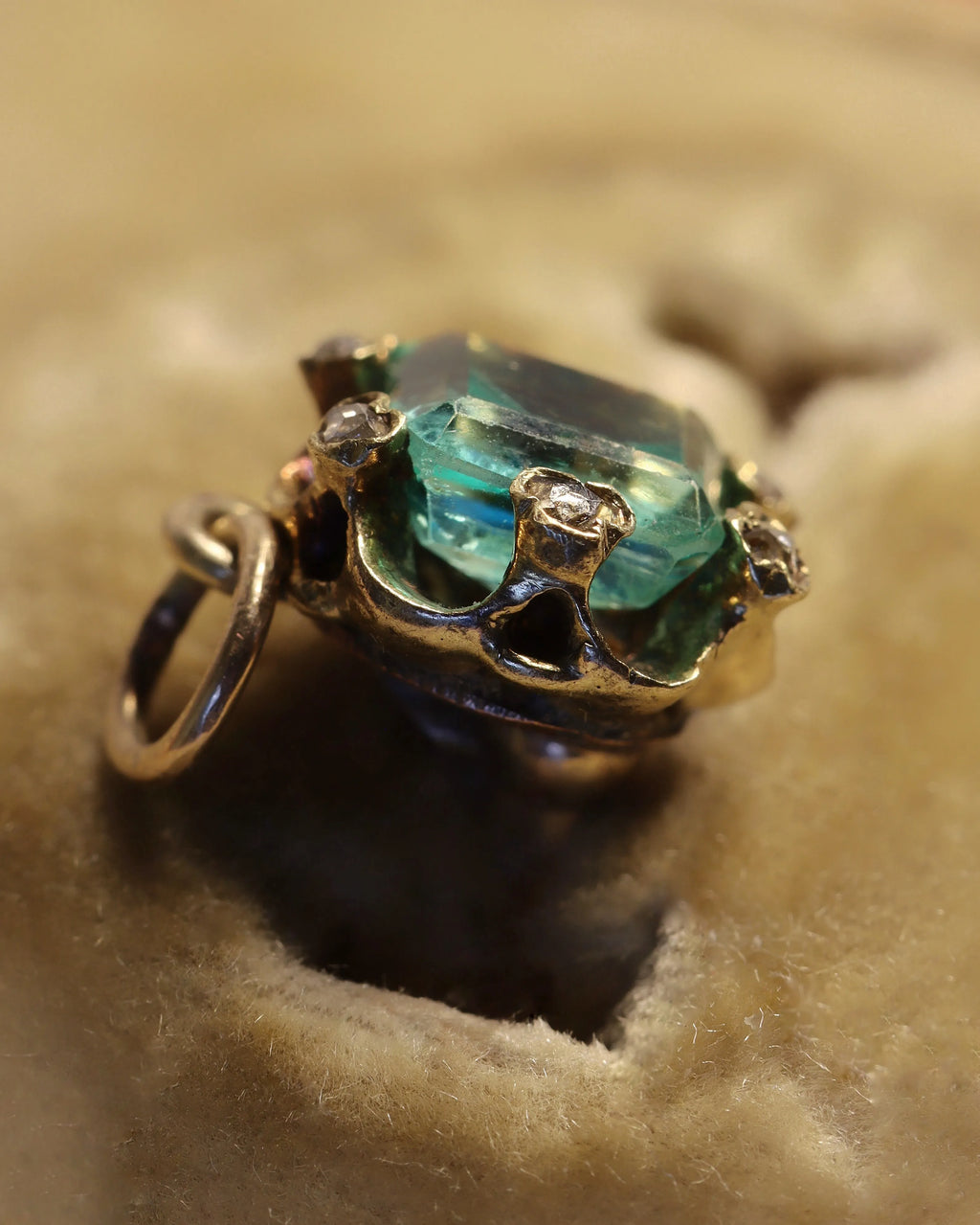 Antique Colombian Emerald Charm