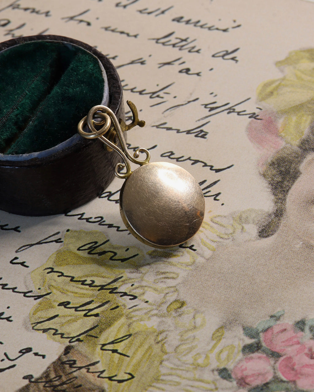 Edwardian 9ct Gold Mirror Charm
