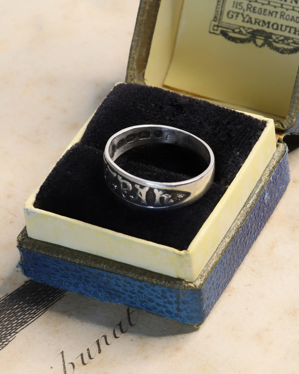 Victorian Silver 1878 Mizpah Ring
