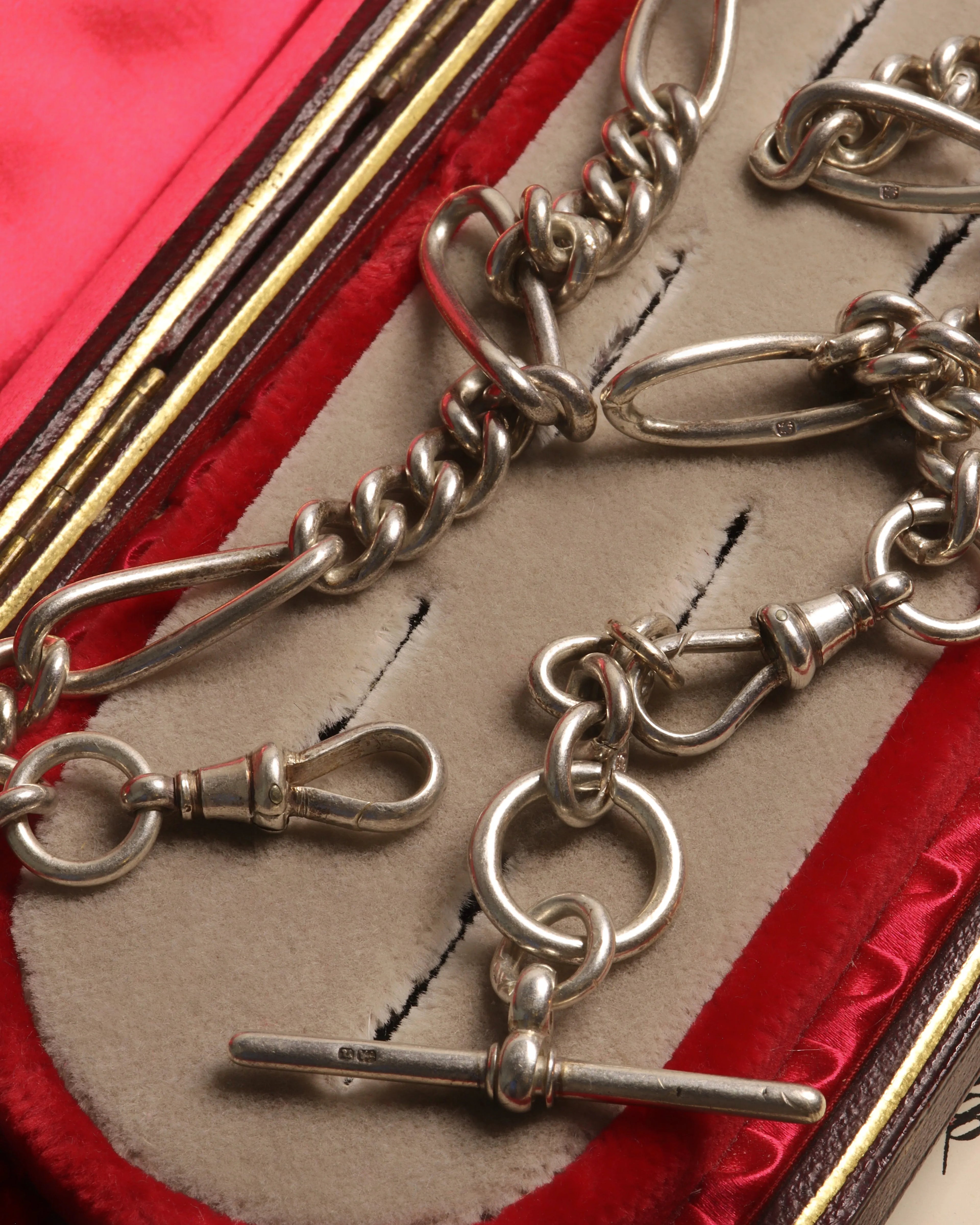 Victorian Silver T-Bar Chain with Extra Links