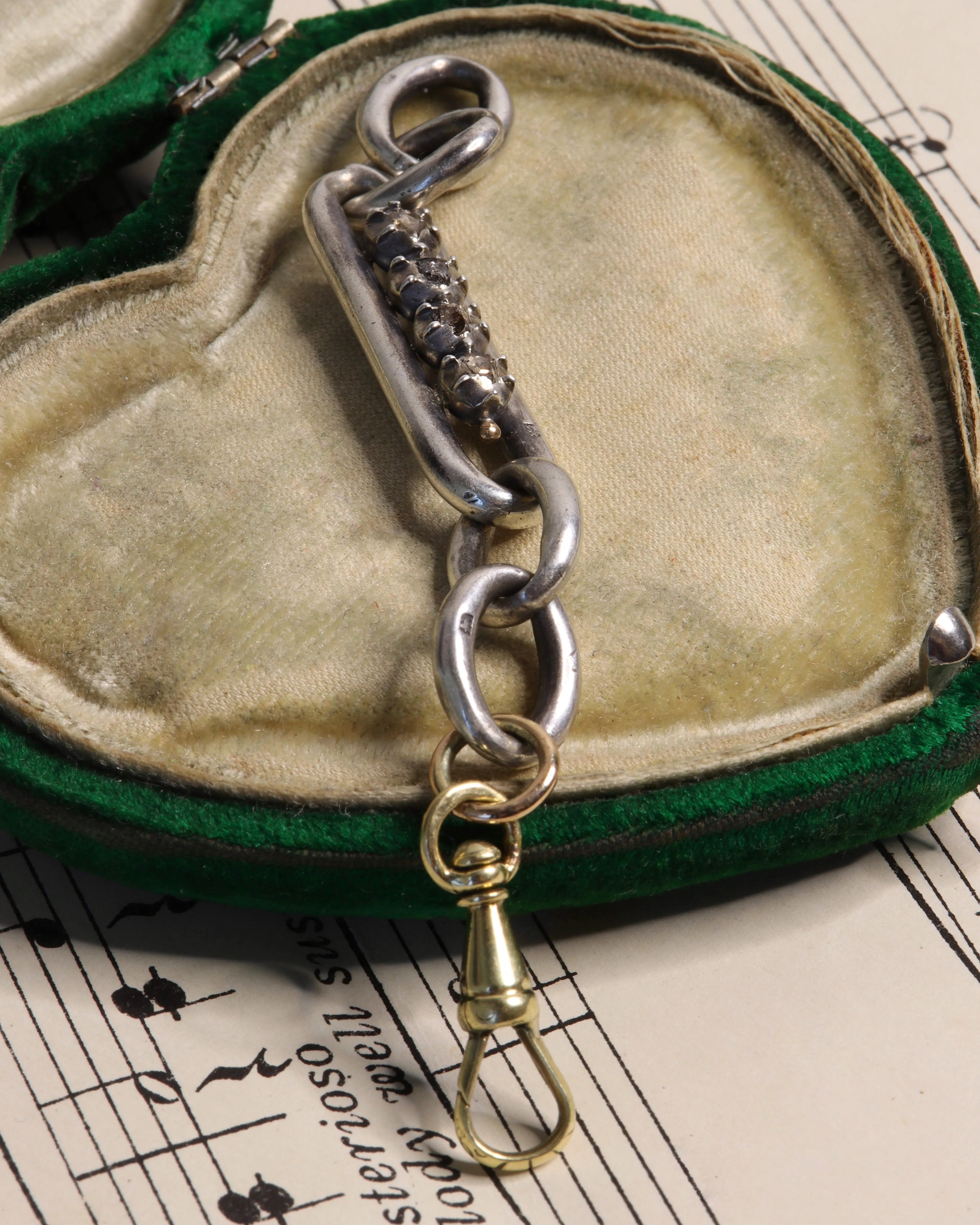 Antique Victorian Sterling Silver Trombone Link Extender