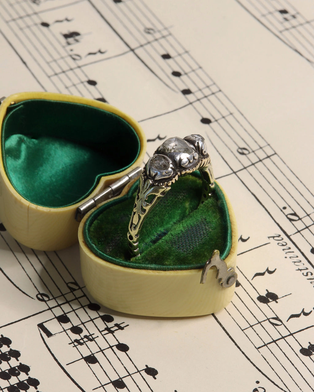 Georgian Rose-Cut Trilogy Ring
